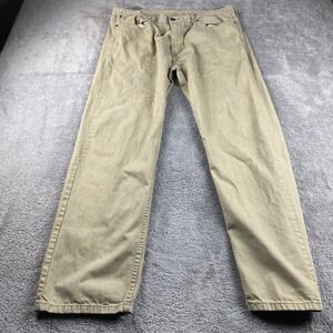 Levis‎ 505 Straight Leg Jeans Mens 38x29 Beige Mid Rise 100% Cotton